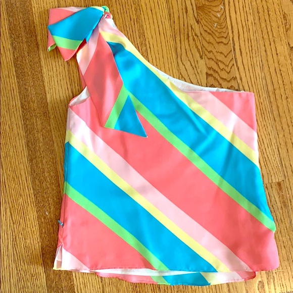 Lilly Pulitzer Roe One Shoulder Striped Top - Picture 3 of 8